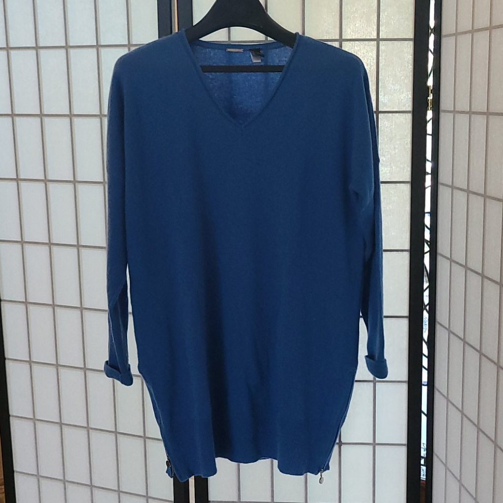 Chico's Side Zipper Cashmere Sweater